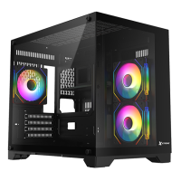 XTREME 500B WITH 3 ARGB FAN TEMPERED GLASS BLACK CASE